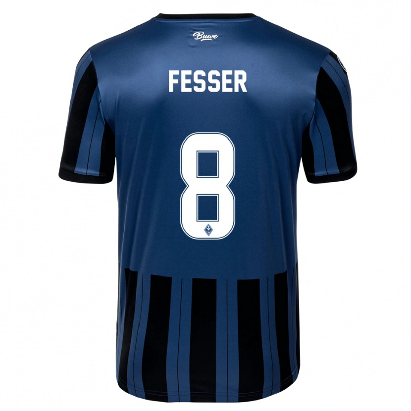 Danxen Dámské Philipp Fesser #8 Modrá Šedá Černá Domů Hráčské Dresy 2025/26 Dres