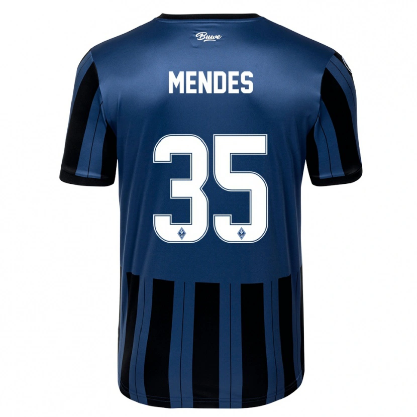 Danxen Dámské Djayson Mendes #35 Modrá Šedá Černá Domů Hráčské Dresy 2025/26 Dres