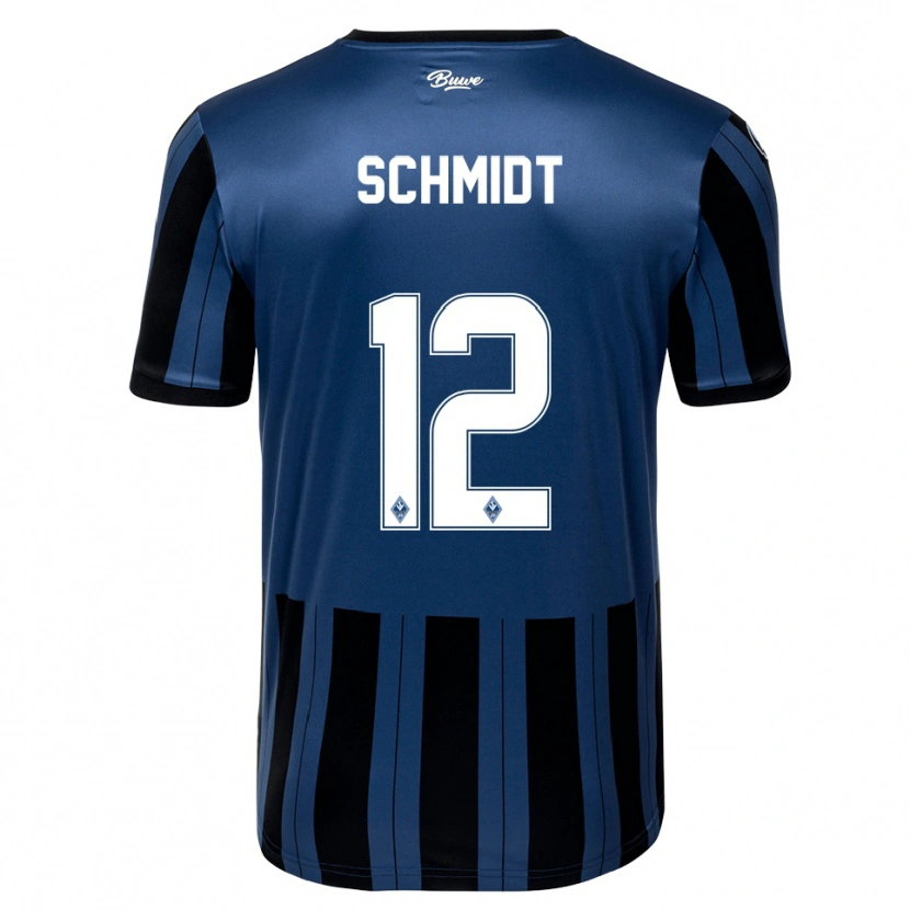 Danxen Dámské Niclas Schmidt #12 Modrá Šedá Černá Domů Hráčské Dresy 2025/26 Dres