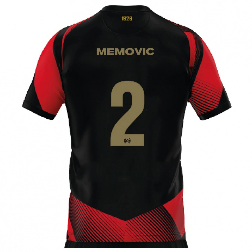 Danxen Dámské Daris Memovic #2 Černá Červená Domů Hráčské Dresy 2025/26 Dres