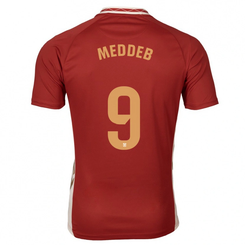 Danxen Dámské Walid Meddeb #9 Vínová Zlatá Daleko Hráčské Dresy 2025/26 Dres