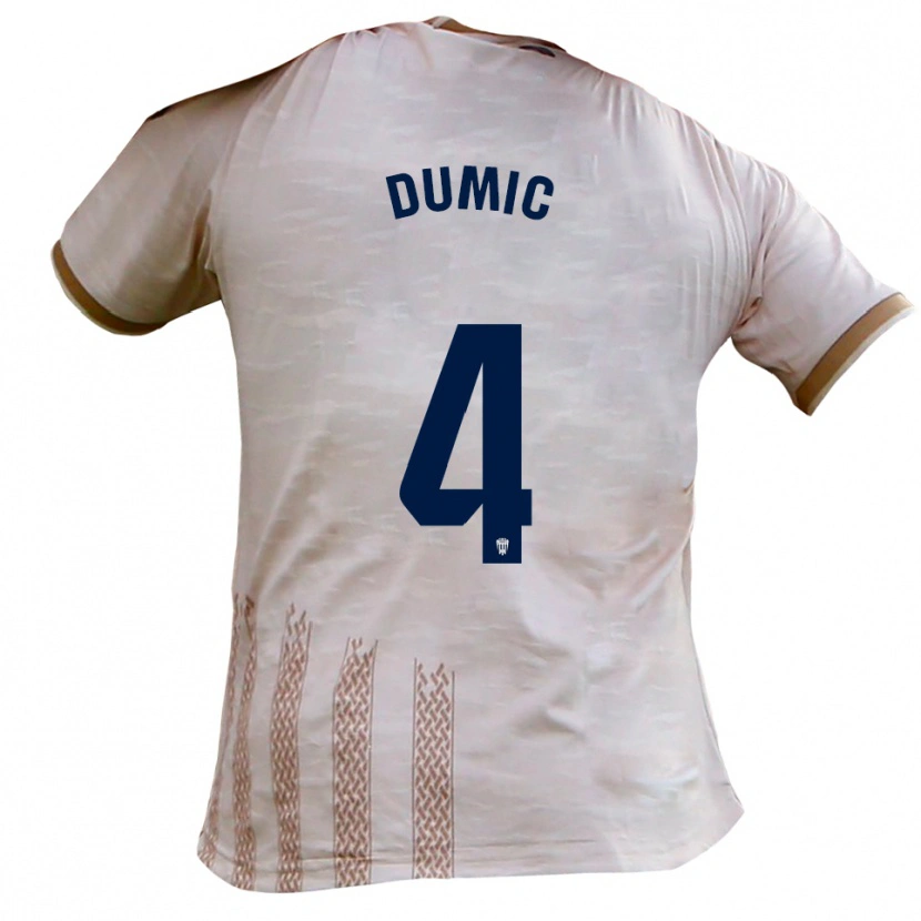 Danxen Dámské Dario Dumic #4 Špinavě Bílá Hnědá Daleko Hráčské Dresy 2025/26 Dres