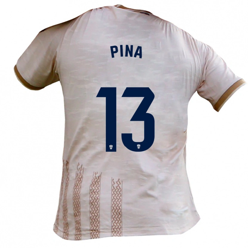 Danxen Dámské Antonio Pina #13 Špinavě Bílá Hnědá Daleko Hráčské Dresy 2025/26 Dres