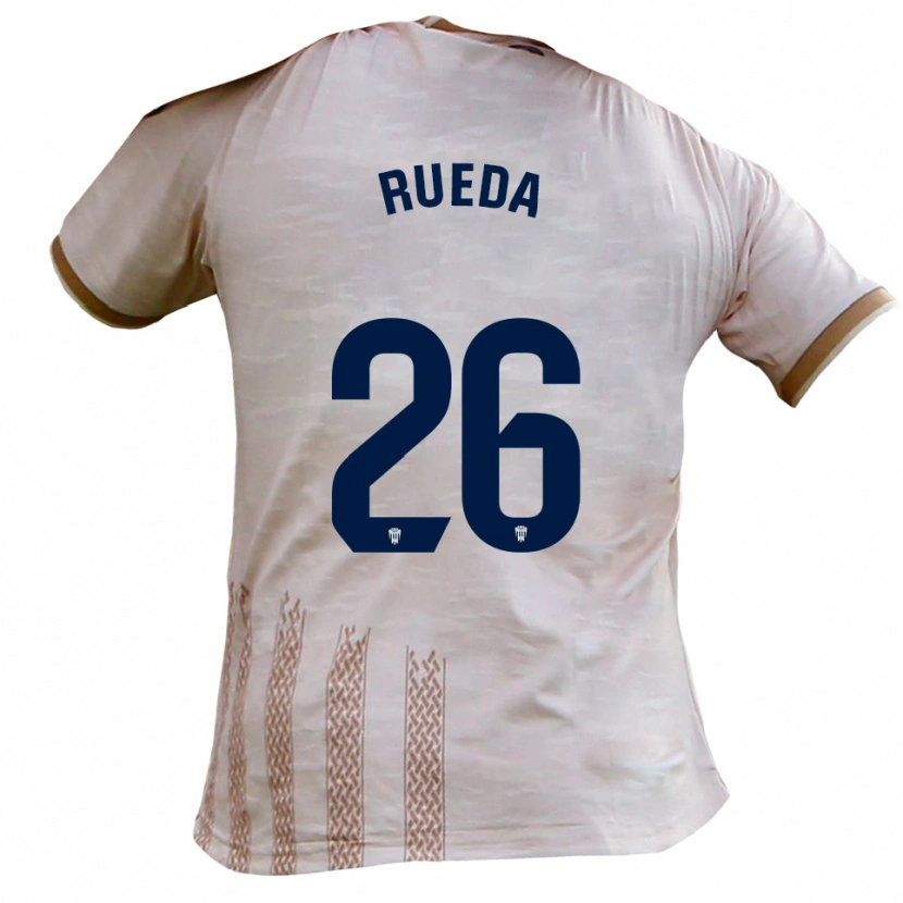 Danxen Dámské Carlos Rueda #26 Špinavě Bílá Hnědá Daleko Hráčské Dresy 2025/26 Dres