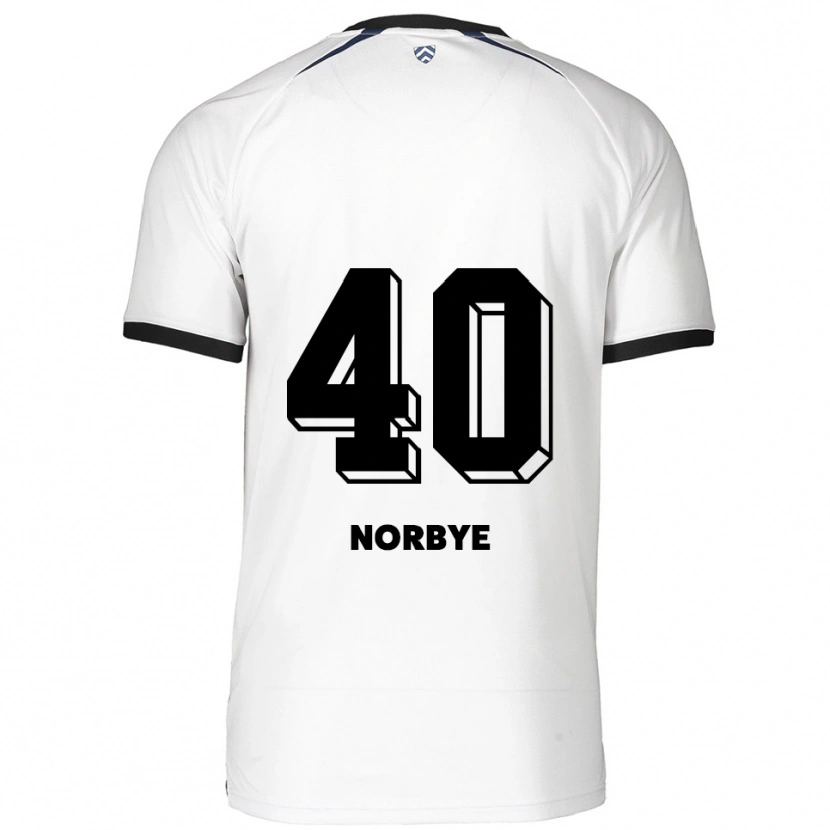 Danxen Dámské Jonathan Norbye #40 Bílá Černá Daleko Hráčské Dresy 2025/26 Dres