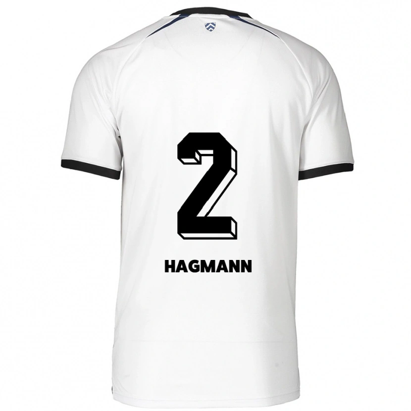 Danxen Dámské Felix Hagmann #2 Bílá Černá Daleko Hráčské Dresy 2025/26 Dres