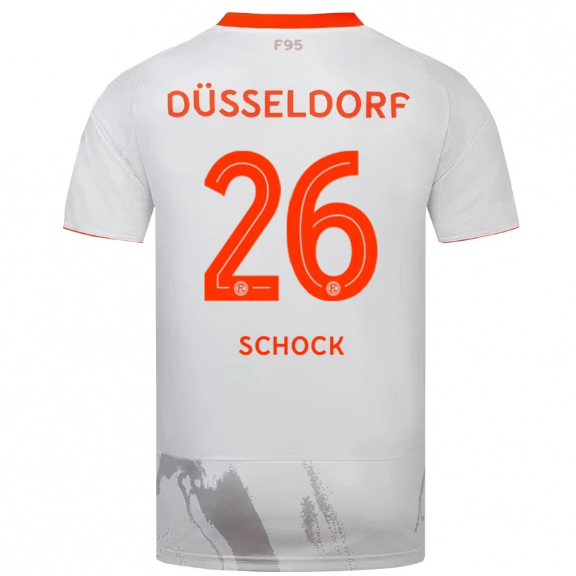 Danxen Dámské Florian Schock #26 Bílá Oranžová Daleko Hráčské Dresy 2025/26 Dres