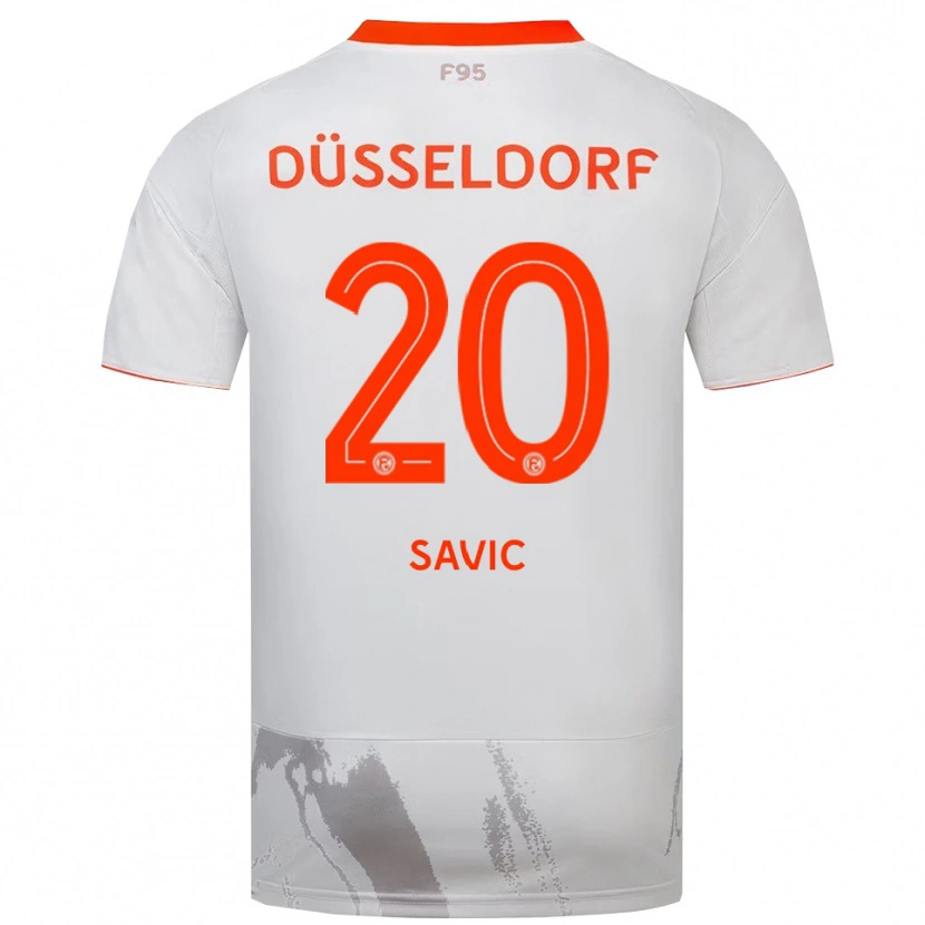 Danxen Dámské David Savic #20 Bílá Oranžová Daleko Hráčské Dresy 2025/26 Dres