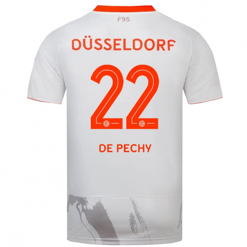 Danxen Dámské William De Pechy #22 Bílá Oranžová Daleko Hráčské Dresy 2025/26 Dres