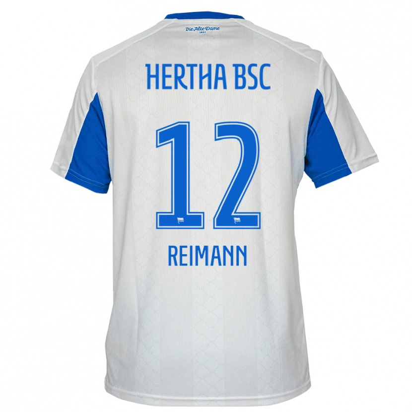 Danxen Dámské Emma Reimann #12 Bílá Modrá Daleko Hráčské Dresy 2025/26 Dres