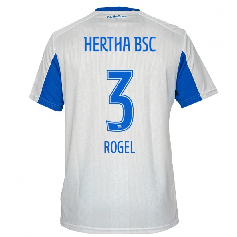 Danxen Dámské Agustín Rogel #3 Bílá Modrá Daleko Hráčské Dresy 2025/26 Dres