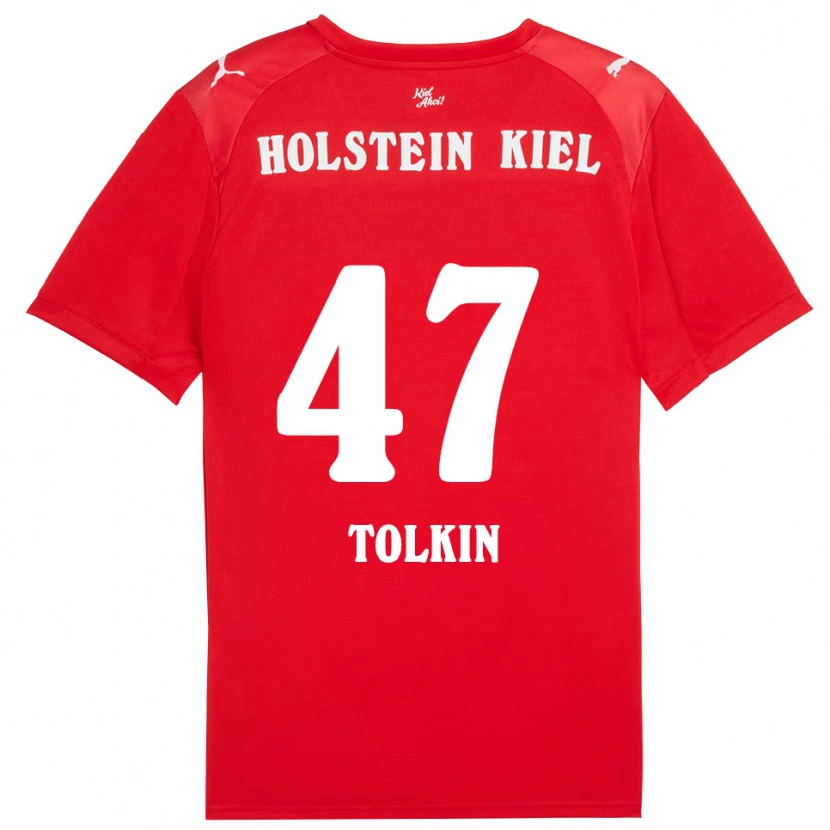 Danxen Dámské John Tolkin #47 Červená Modrá Daleko Hráčské Dresy 2025/26 Dres