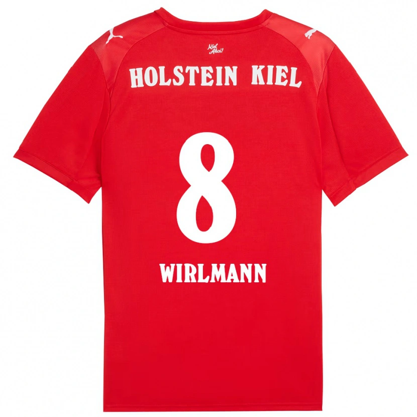 Danxen Dámské Finn Wirlmann #8 Červená Modrá Daleko Hráčské Dresy 2025/26 Dres