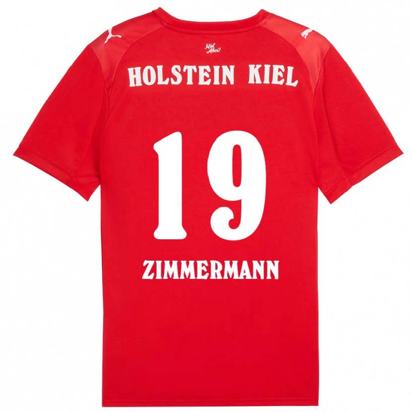 Danxen Dámské Luiza Zimmermann #19 Červená Modrá Daleko Hráčské Dresy 2025/26 Dres