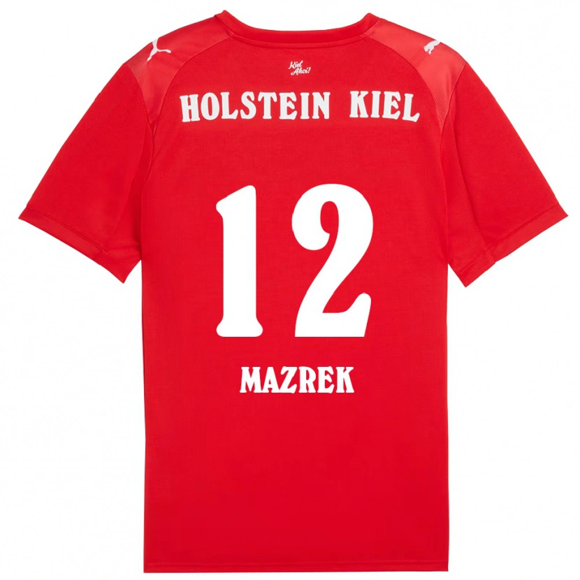 Danxen Dámské Enis Mazrek #12 Červená Modrá Daleko Hráčské Dresy 2025/26 Dres