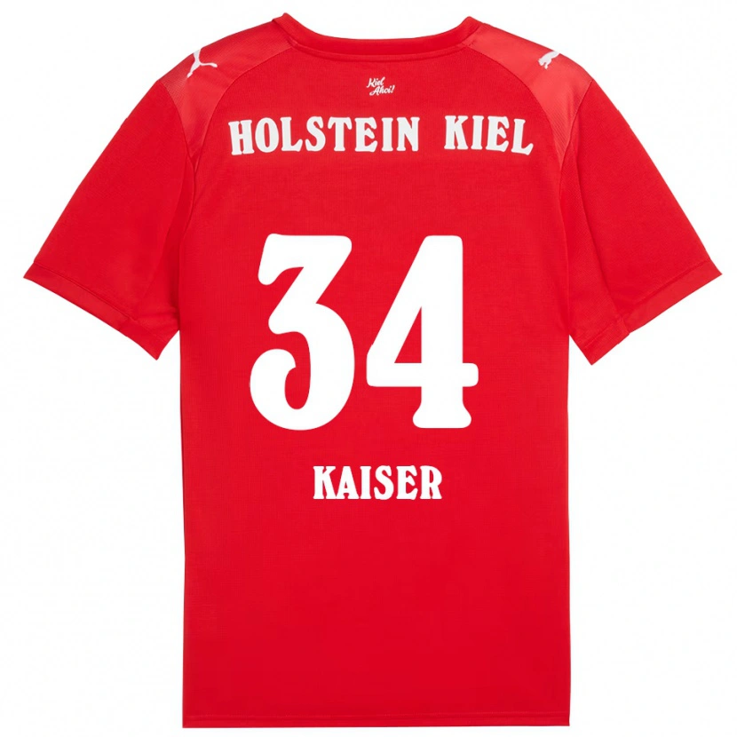 Danxen Dámské Konstantin Kaiser #34 Červená Modrá Daleko Hráčské Dresy 2025/26 Dres