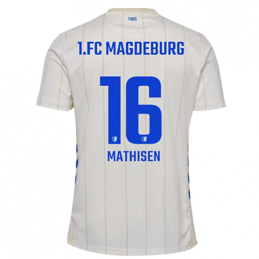 Danxen Dámské Marcus Mathisen #16 Bílá Modrá Daleko Hráčské Dresy 2025/26 Dres