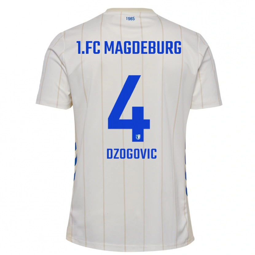 Danxen Dámské Eldin Dzogovic #4 Bílá Modrá Daleko Hráčské Dresy 2025/26 Dres