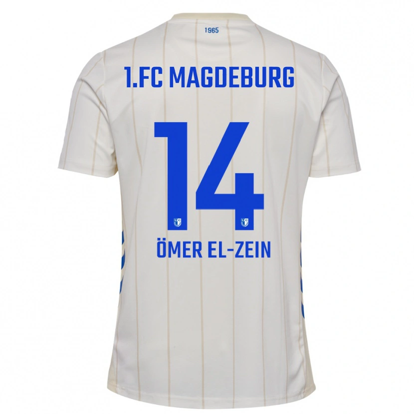 Danxen Dámské Abu-Bekir Ömer El-Zein #14 Bílá Modrá Daleko Hráčské Dresy 2025/26 Dres