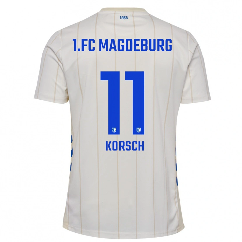 Danxen Dámské Stefan Korsch #11 Bílá Modrá Daleko Hráčské Dresy 2025/26 Dres