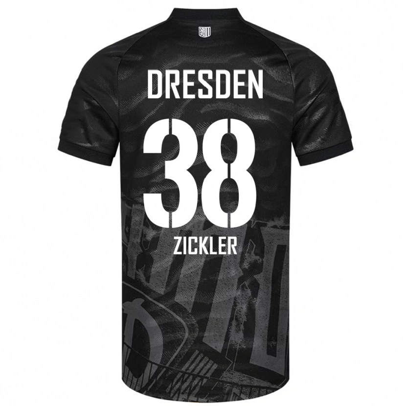Danxen Dámské Jakob Zickler #38 Černá Šedá Daleko Hráčské Dresy 2025/26 Dres