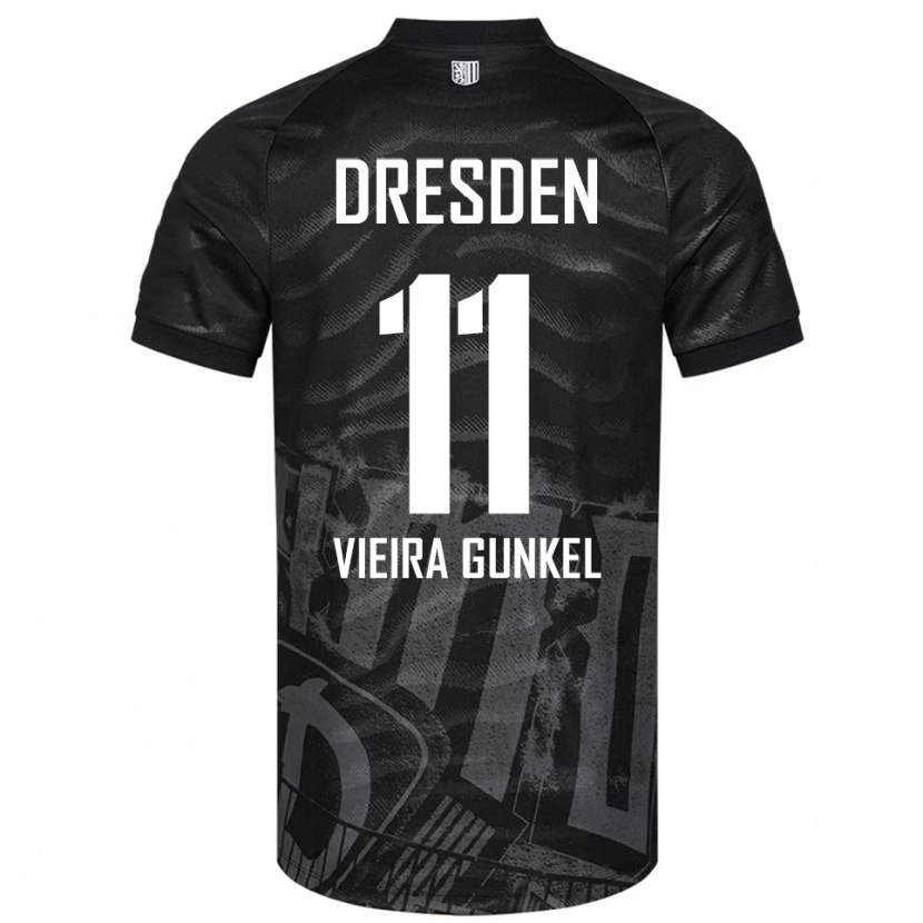 Danxen Dámské Joel Vieira Gunkel #11 Černá Šedá Daleko Hráčské Dresy 2025/26 Dres