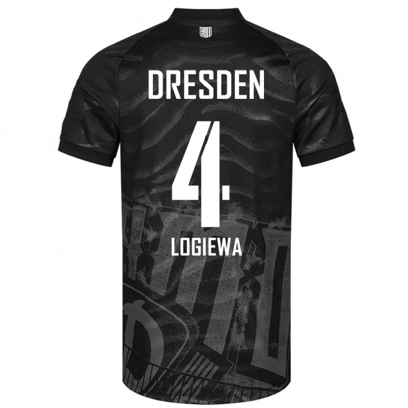 Danxen Dámské Luca Logiewa #4 Černá Šedá Daleko Hráčské Dresy 2025/26 Dres