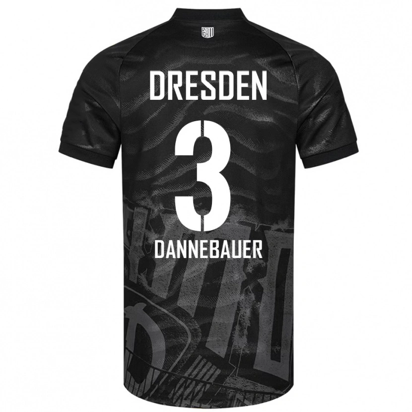 Danxen Dámské Elias Dannebauer #3 Černá Šedá Daleko Hráčské Dresy 2025/26 Dres