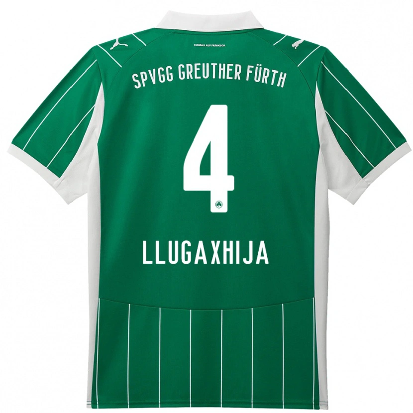 Danxen Dámské Florian Llugaxhija #4 Zelená Bílá Daleko Hráčské Dresy 2025/26 Dres