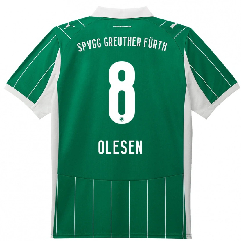 Danxen Dámské Mathias Olesen #8 Zelená Bílá Daleko Hráčské Dresy 2025/26 Dres