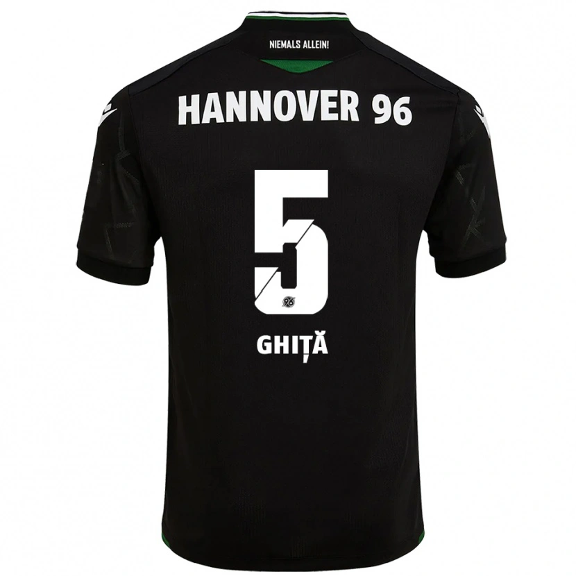 Danxen Dámské Virgil Ghiță #5 Černá Zelená Daleko Hráčské Dresy 2025/26 Dres