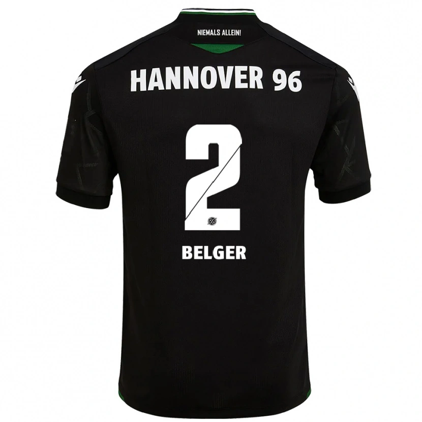 Danxen Dámské Max Belger #2 Černá Zelená Daleko Hráčské Dresy 2025/26 Dres