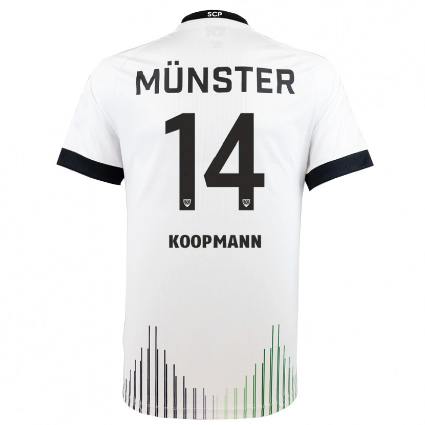 Danxen Dámské Pascal Koopmann #14 Bílá Černá Daleko Hráčské Dresy 2025/26 Dres