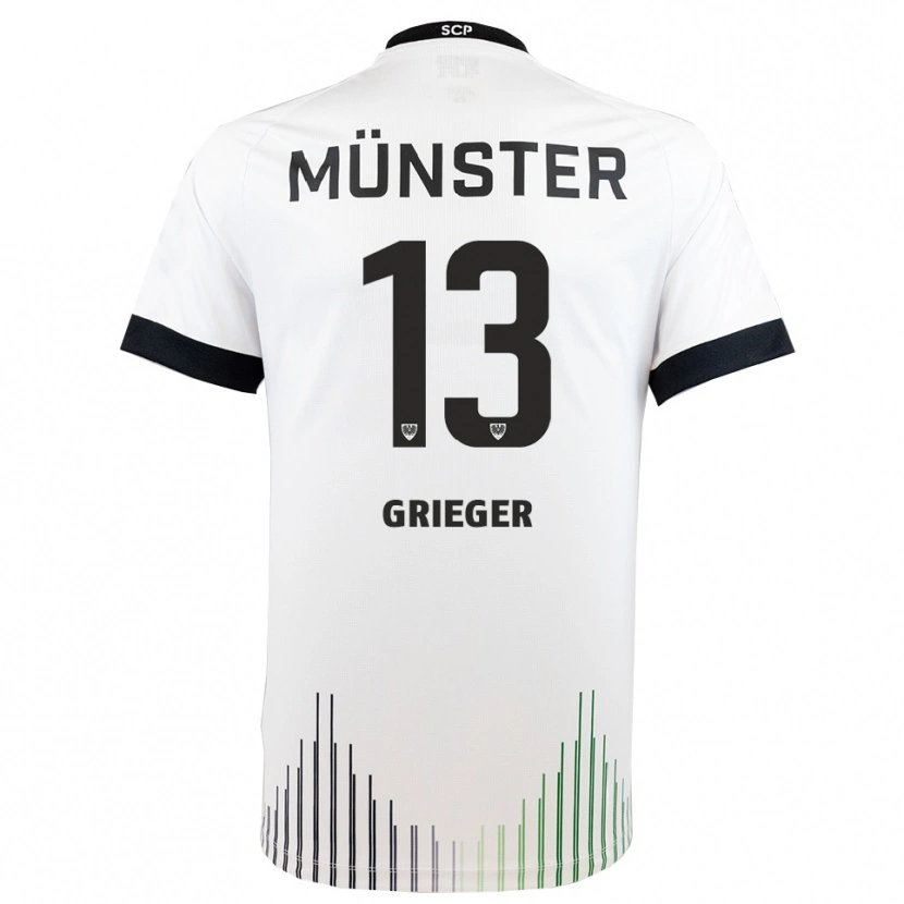 Danxen Dámské Dominik Grieger #13 Bílá Černá Daleko Hráčské Dresy 2025/26 Dres