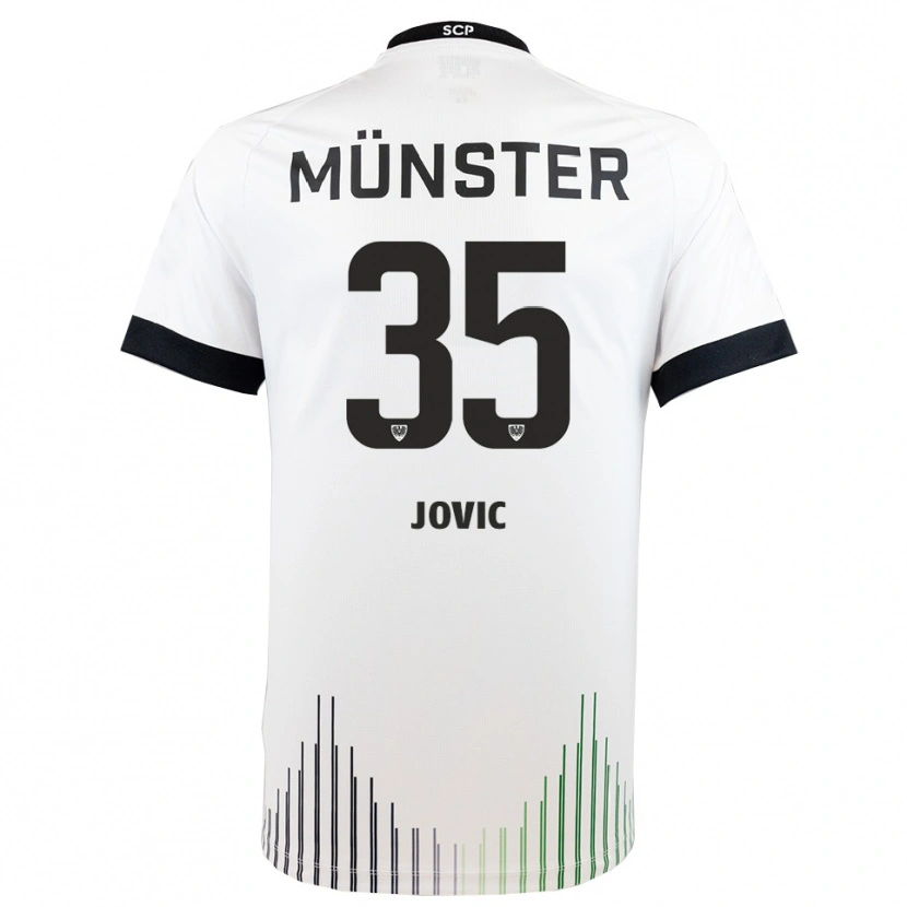 Danxen Dámské Jovan Jovic #35 Bílá Černá Daleko Hráčské Dresy 2025/26 Dres