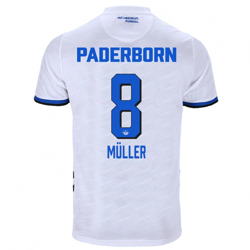 Danxen Dámské Carlos Müller #8 Bílá Modrá Daleko Hráčské Dresy 2025/26 Dres