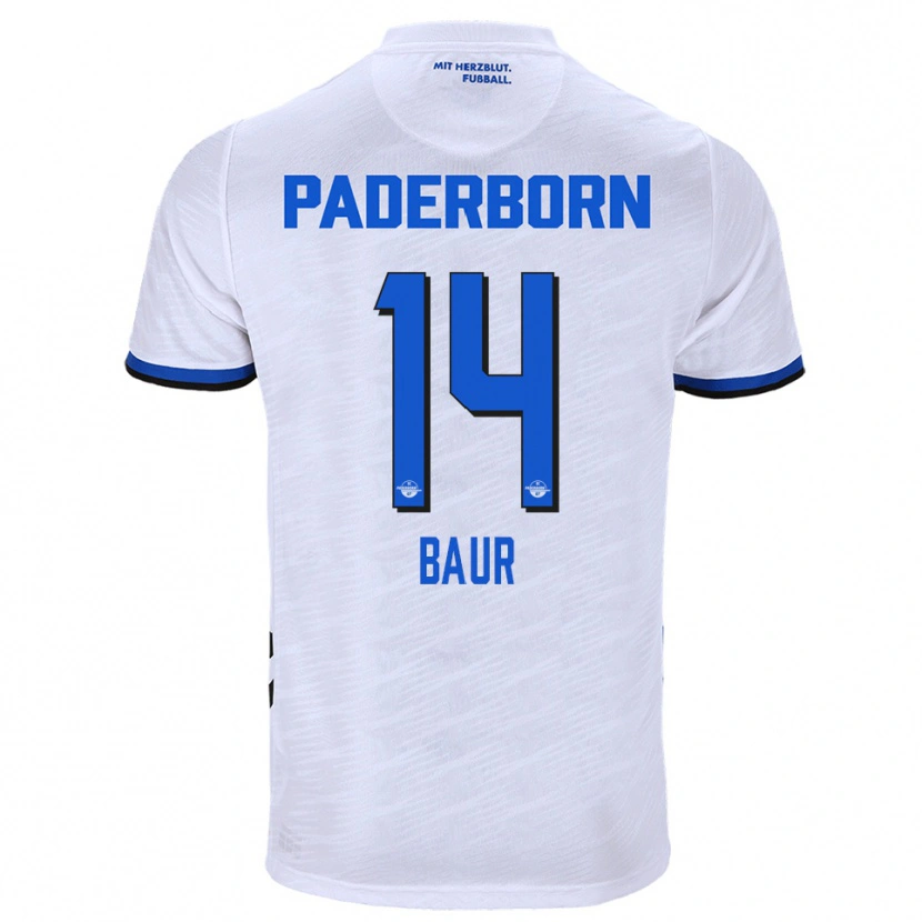 Danxen Dámské Mika Baur #14 Bílá Modrá Daleko Hráčské Dresy 2025/26 Dres
