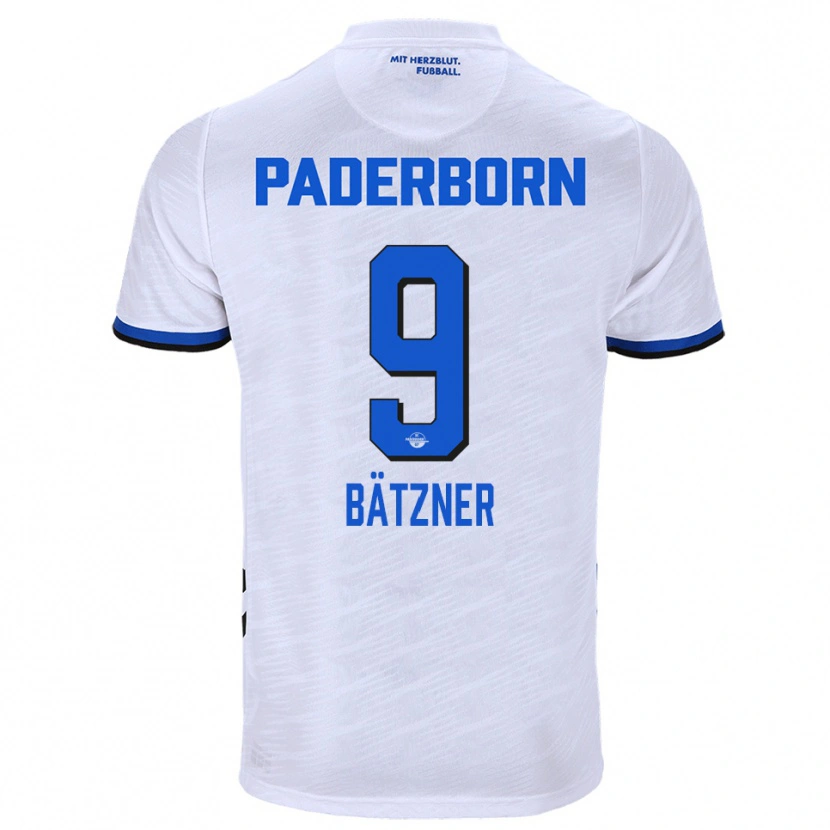 Danxen Dámské Nick Bätzner #9 Bílá Modrá Daleko Hráčské Dresy 2025/26 Dres
