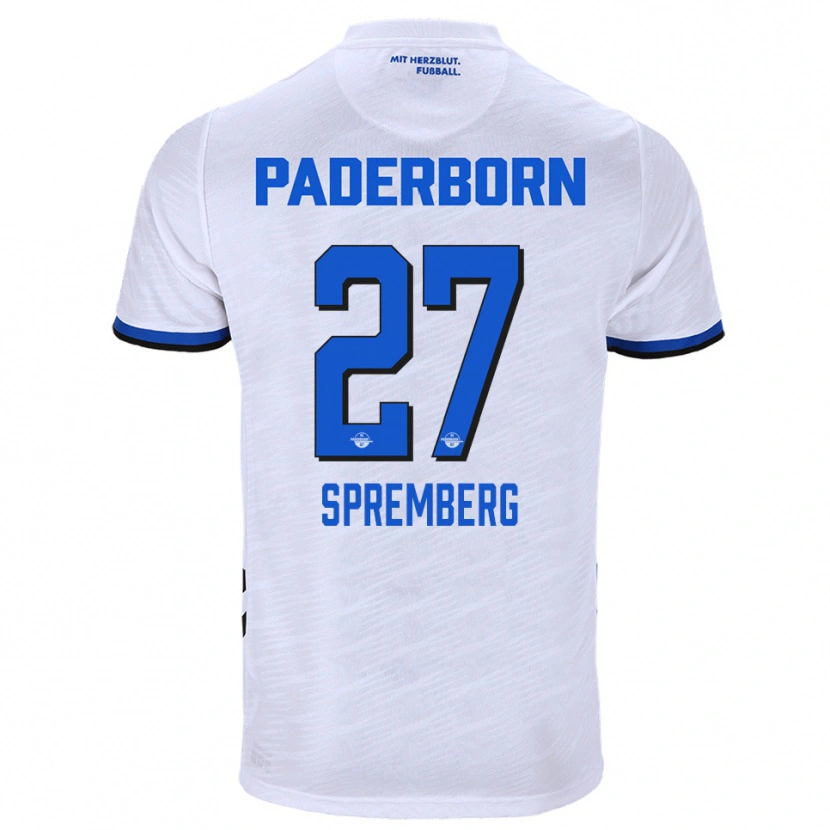 Danxen Dámské Lenn Spremberg #27 Bílá Modrá Daleko Hráčské Dresy 2025/26 Dres