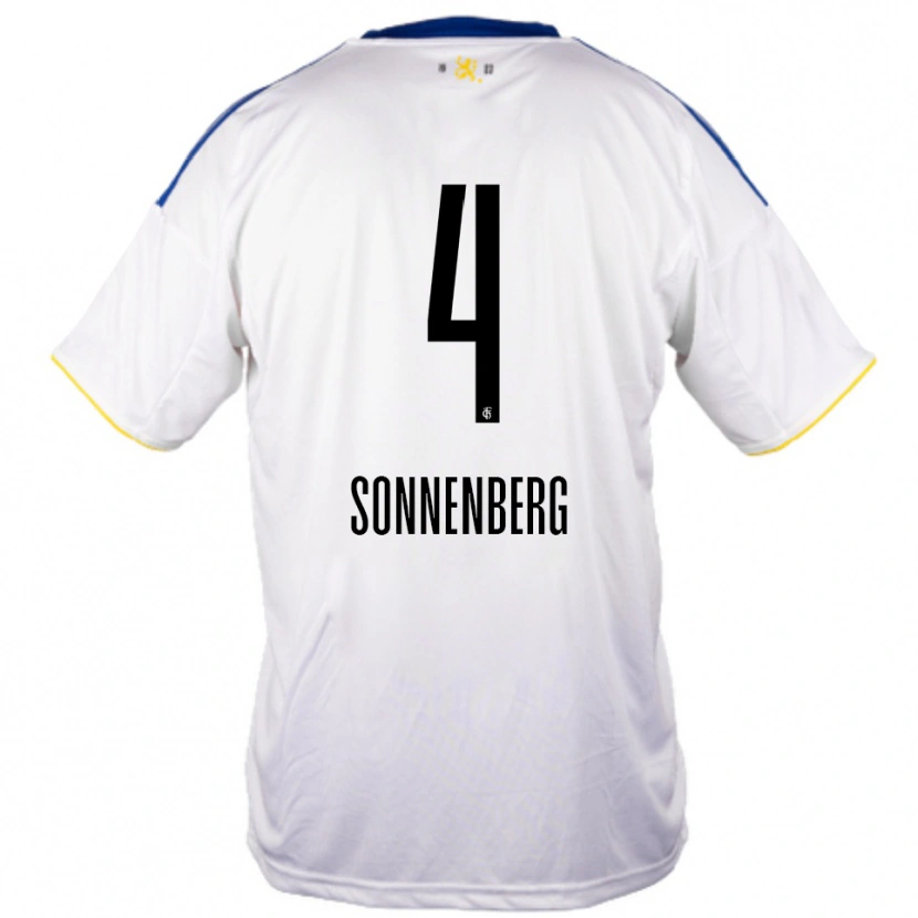 Danxen Dámské Sven Sonnenberg #4 Bílá Modrá Žlutá Daleko Hráčské Dresy 2025/26 Dres