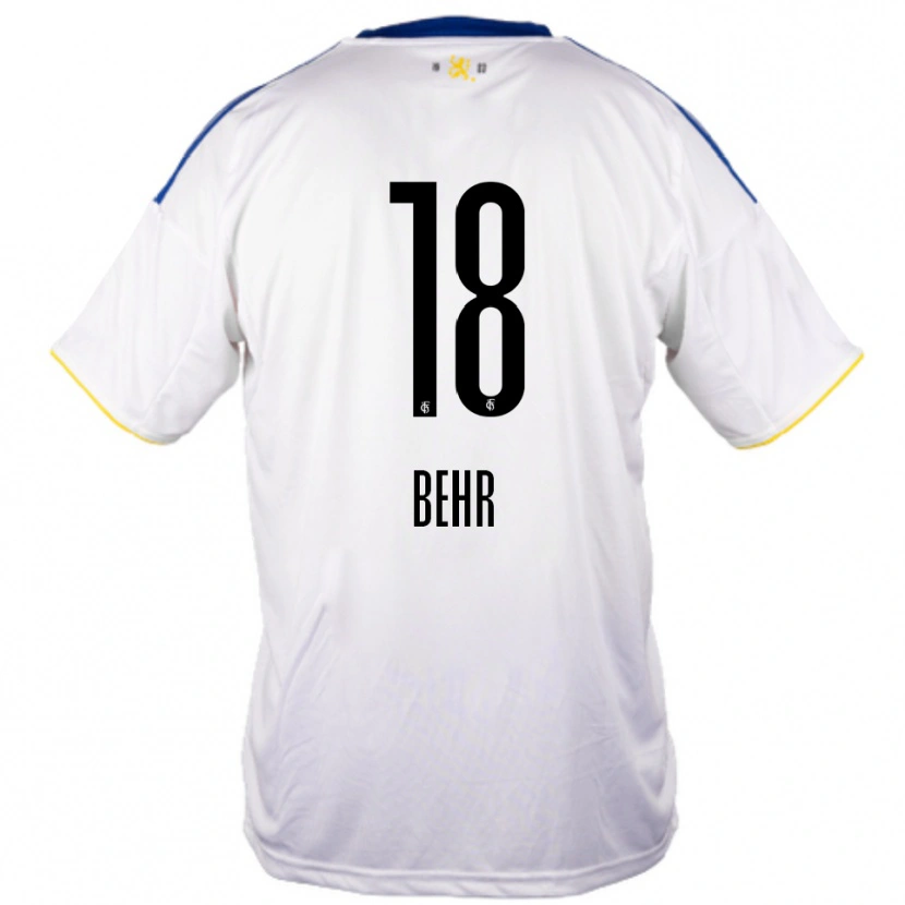 Danxen Dámské Luca Behr #18 Bílá Modrá Žlutá Daleko Hráčské Dresy 2025/26 Dres