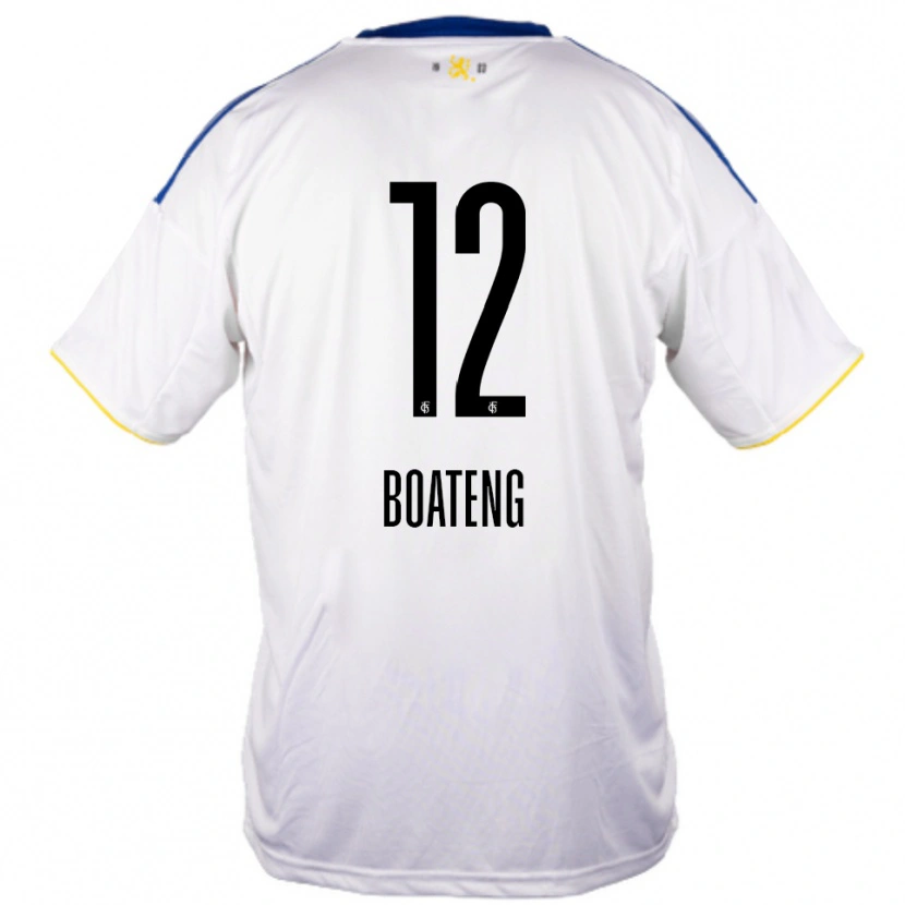 Danxen Dámské Divine Boateng #12 Bílá Modrá Žlutá Daleko Hráčské Dresy 2025/26 Dres