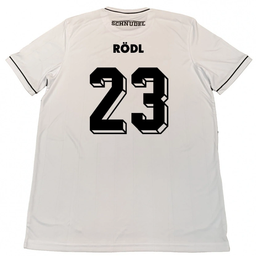 Danxen Dámské Valentin Rödl #23 Bílá Černá Daleko Hráčské Dresy 2025/26 Dres