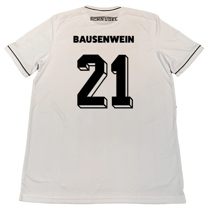 Danxen Dámské Lauris Bausenwein #21 Bílá Černá Daleko Hráčské Dresy 2025/26 Dres