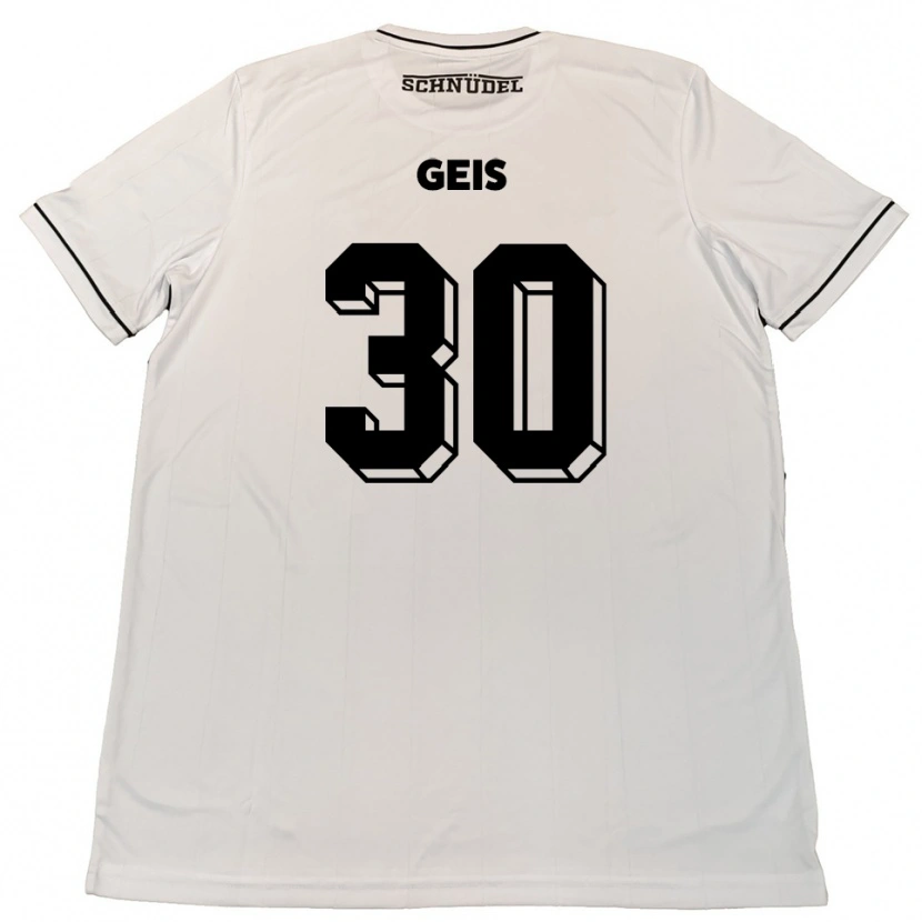Danxen Dámské Johannes Geis #30 Bílá Černá Daleko Hráčské Dresy 2025/26 Dres