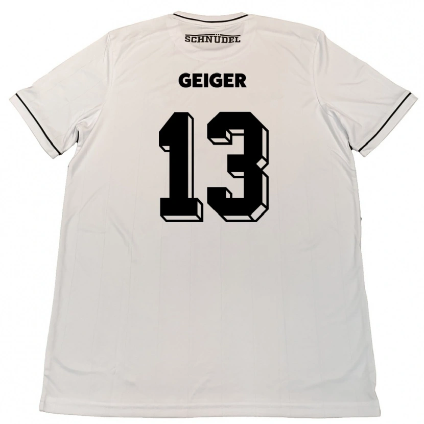 Danxen Dámské Luca Geiger #13 Bílá Černá Daleko Hráčské Dresy 2025/26 Dres