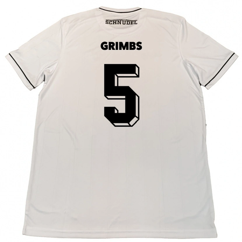 Danxen Dámské Nico Grimbs #5 Bílá Černá Daleko Hráčské Dresy 2025/26 Dres