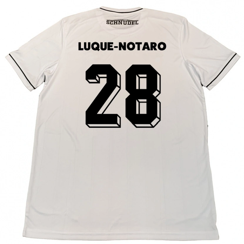 Danxen Dámské Fabio Luque-Notaro #28 Bílá Černá Daleko Hráčské Dresy 2025/26 Dres
