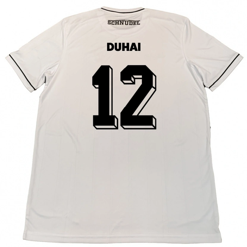 Danxen Dámské Konstantin Duhai #12 Bílá Černá Daleko Hráčské Dresy 2025/26 Dres