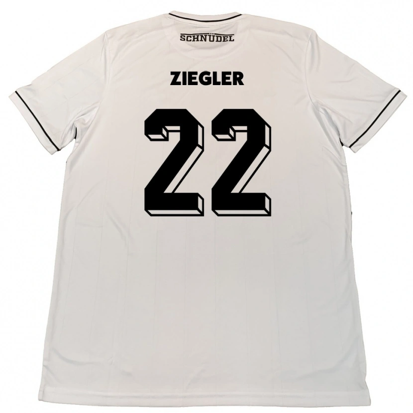 Danxen Dámské Kevin Ziegler #22 Bílá Černá Daleko Hráčské Dresy 2025/26 Dres